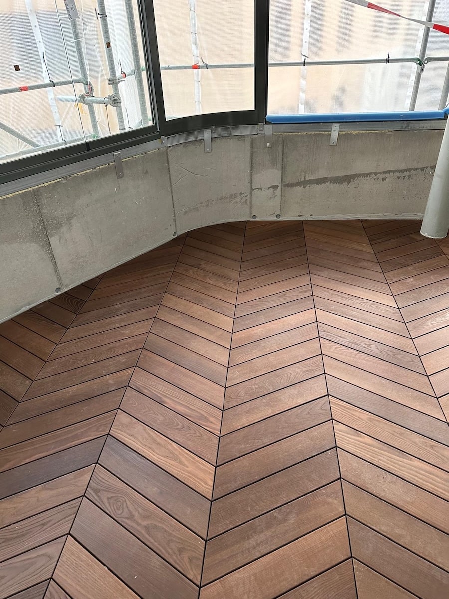 Parkett World Specialisti Legno Progetto Decking Esterno Balcone Posa Spina