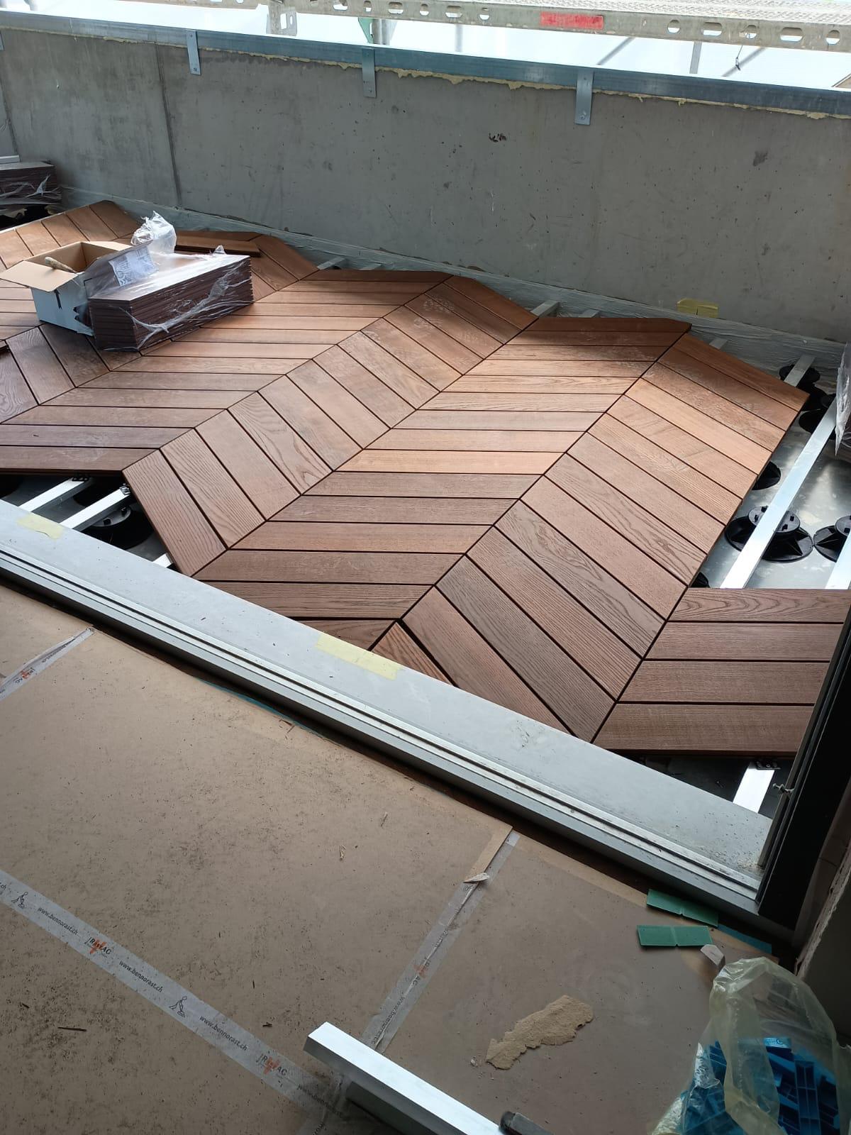 Parkett World Specialisti Legno Progetto Decking Esterno Balcone Posa Spina