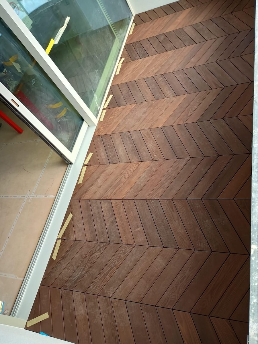 Parkett World Specialisti Legno Progetto Decking Esterno Balcone Posa Spina