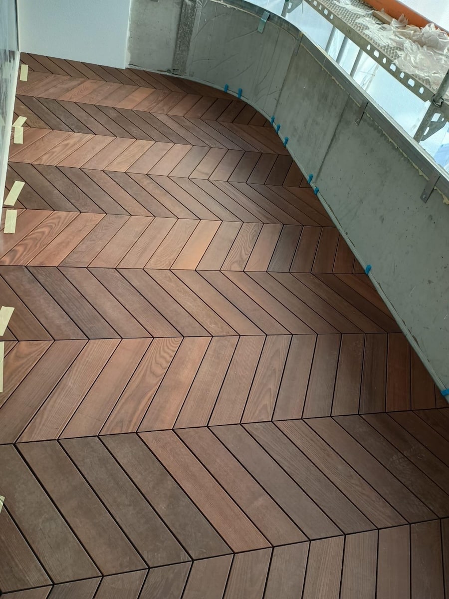 Parkett World Specialisti Legno Progetto Decking Esterno Balcone Posa Spina