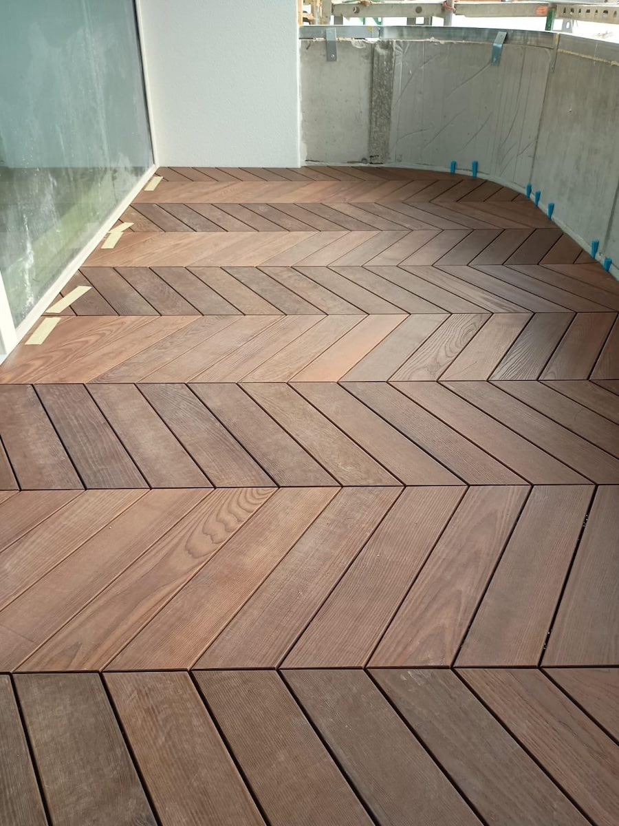Parkett World Specialisti Legno Progetto Decking Esterno Balcone Posa Spina