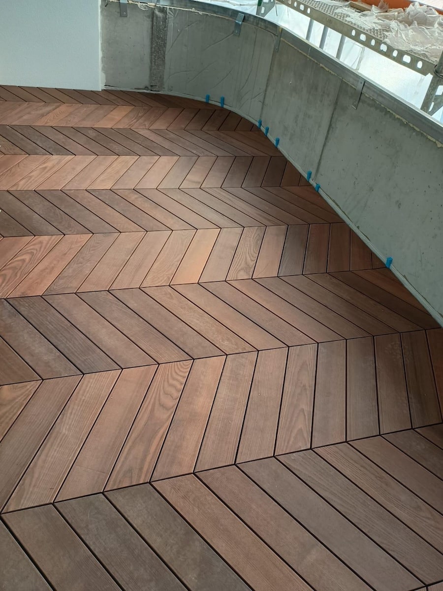 Parkett World Specialisti Legno Progetto Decking Esterno Balcone Posa Spina