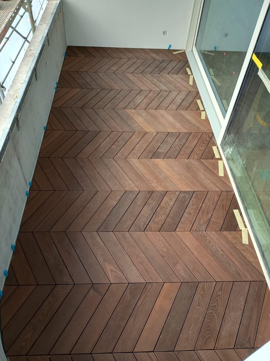 Parkett World Specialisti Legno Progetto Decking Esterno Balcone Posa Spina